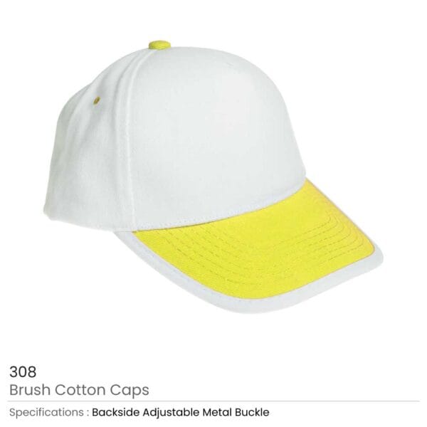 Brushed Cotton Caps Yellow