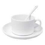 Ceramic Saucer Tea Cup with Spoon 180