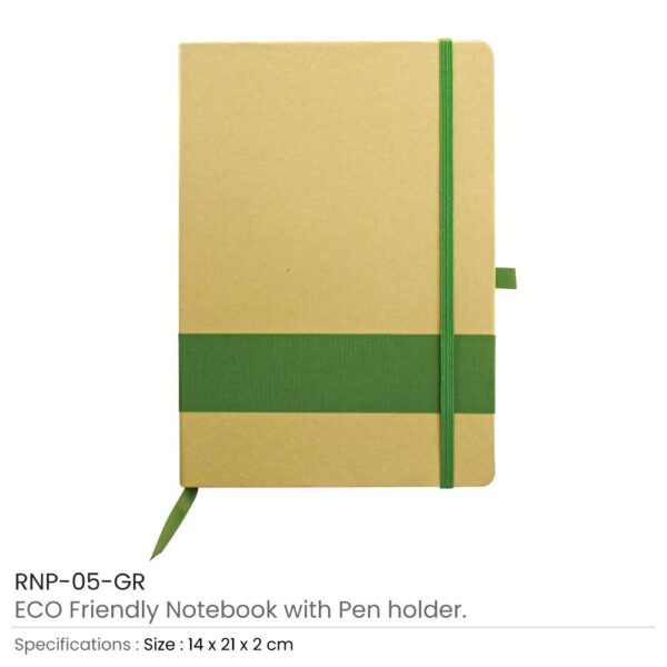 Eco Friendly Notebooks - Green