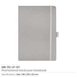 Hard Cover Notebooks Grey