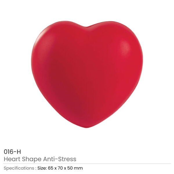 Heart shaped anti-stress ball red color