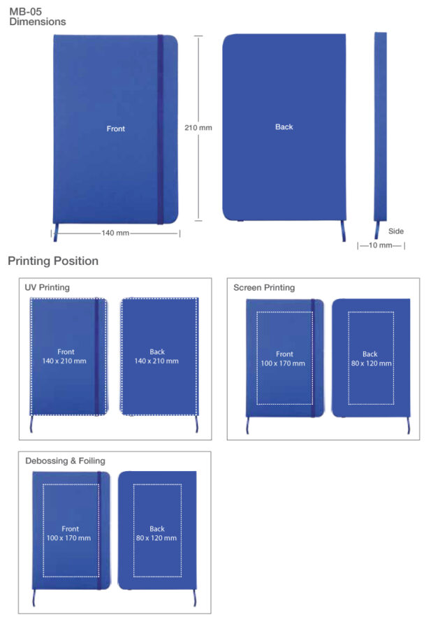 PU Leather Customized Notebook A5 Size Magic Trading Company MTC