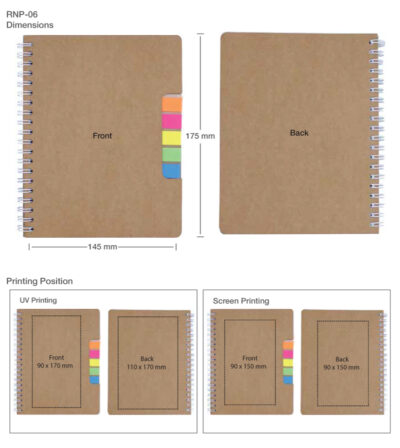 Branded Spiral Notebooks with Sticky Note and Pen | Magic Trading ...