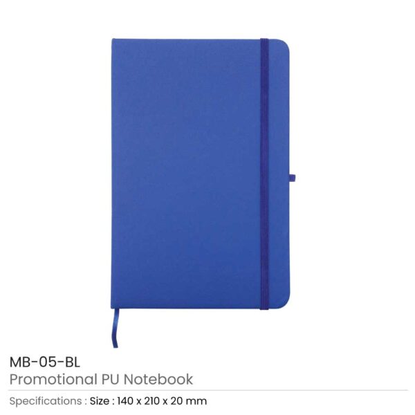 A5 Sized PU Leather Notebooks MB-05-BL