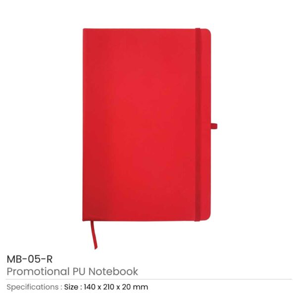 A5 Sized PU Leather Notebooks MB-05-R