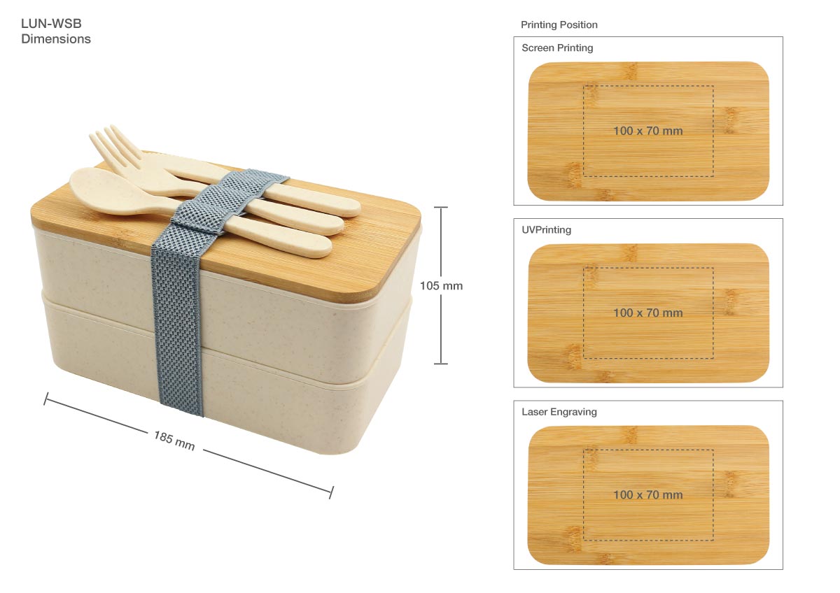 Printing Details Eco-Friendly Lunch Box