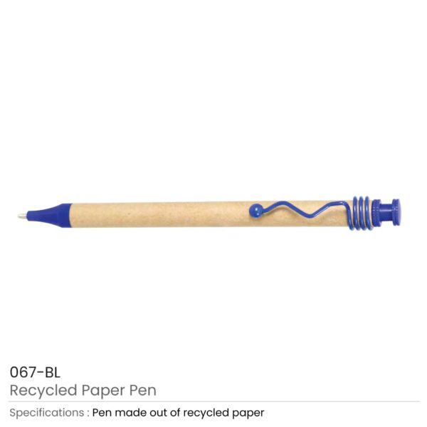 Recycle Paper Pens Blue