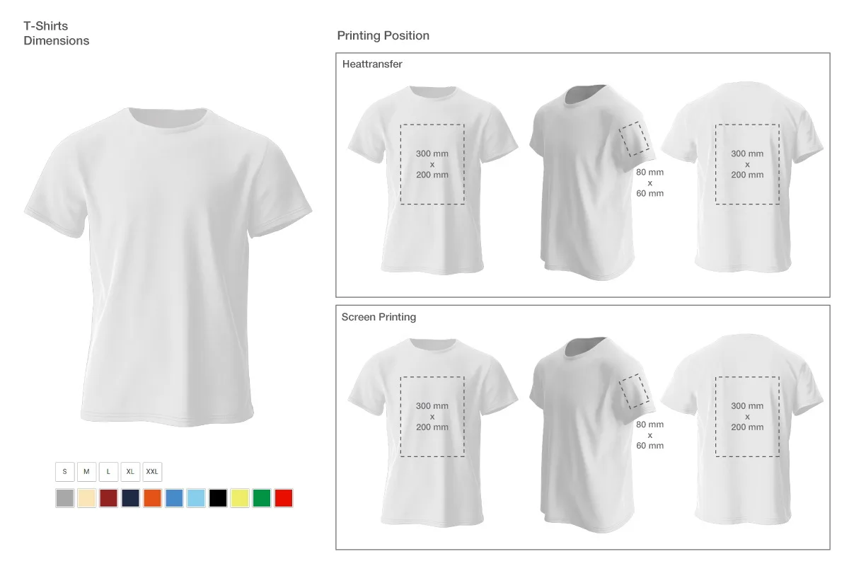 Round T-Shirts Printing Area