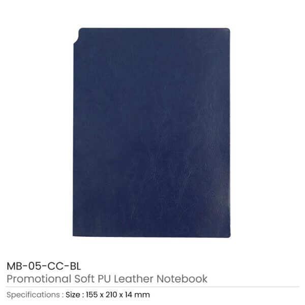 PU Leather Notebooks Dark Blue