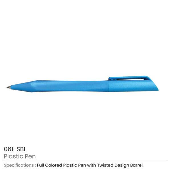 Plastic Pen Sky Blue