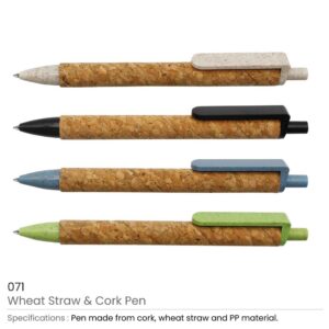 Wheat Straw and Cork Pens