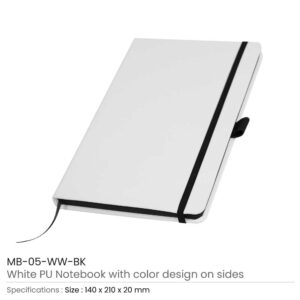 White PU Leather Notebooks