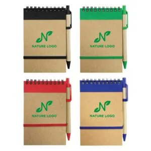 Branding Recycled Notepads with Pen