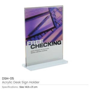 Acrylic Desk Sign Holders