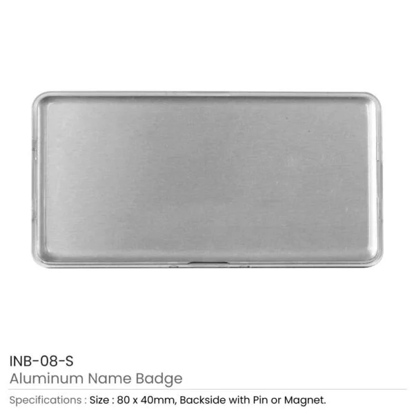 Aluminum Name Badges Silver