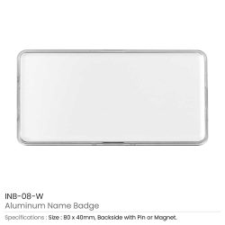 Lens Cover Name Badges White