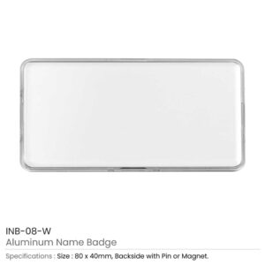 Lens Cover Name Badges White