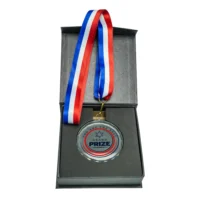 Branding Glass Medals with Ribbon