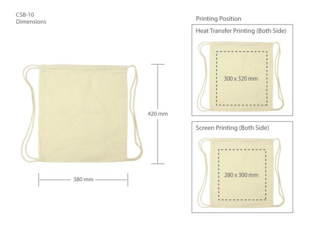 Promotional Cotton Canvas Drawstring Bags 260 GSM | Magic Trading ...