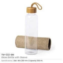 Glass Bottle with Sleeve