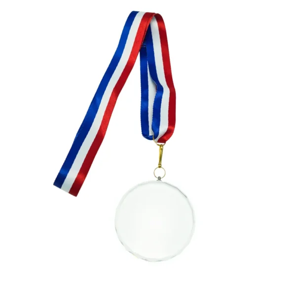 Glass Medals with Ribbon