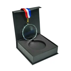 Glass Medals with Ribbon