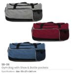 Gym Bag with Shoe and Bottle-Pockets SB-09