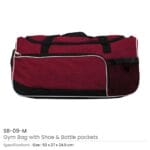 Gym Bag with Shoe and Bottle-Pockets SB-09