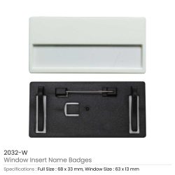 Insert Name Badges White