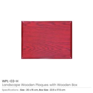 WPL-03-H-Wooden Plaques Horizontal with Box