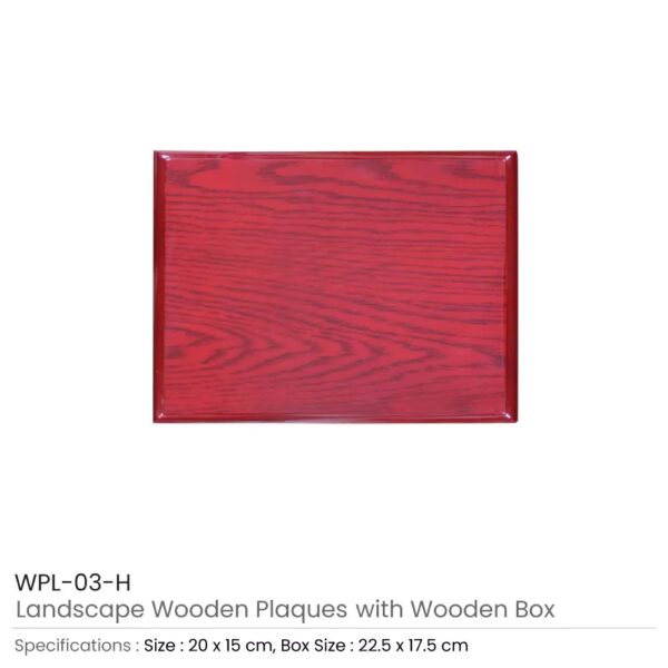 WPL-03-H-Wooden Plaques Horizontal with Box