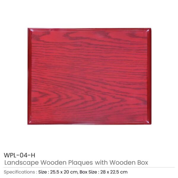 WPL-04-H-Wooden Plaques Horizontal with Box