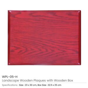 WPL-05-H-Wooden Plaques Horizontal with Box