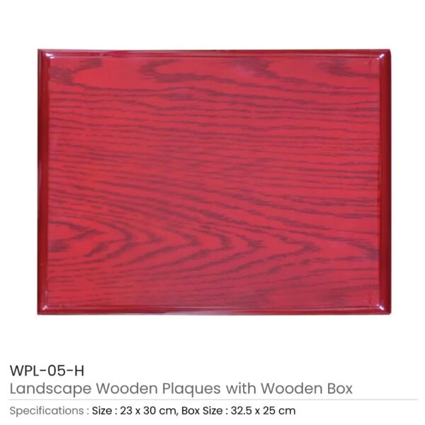 WPL-05-H-Wooden Plaques Horizontal with Box