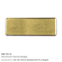 Lens Cover Name Badges Gold