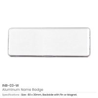Lens Cover Name Badges White