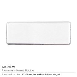 Lens Cover Name Badges White