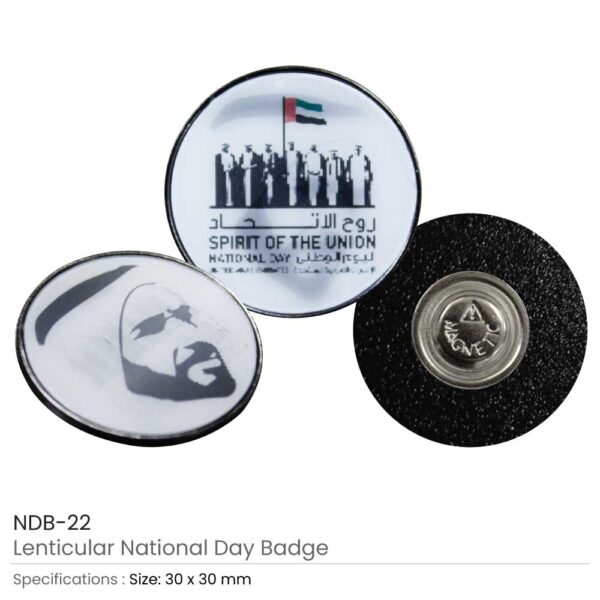 National Day Badges with Sheikh Zayed Picture