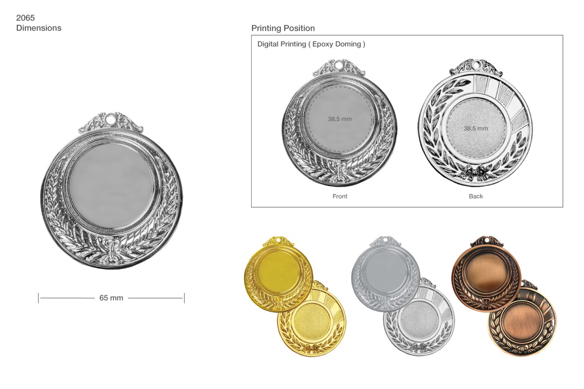 Medal Printing Area Details