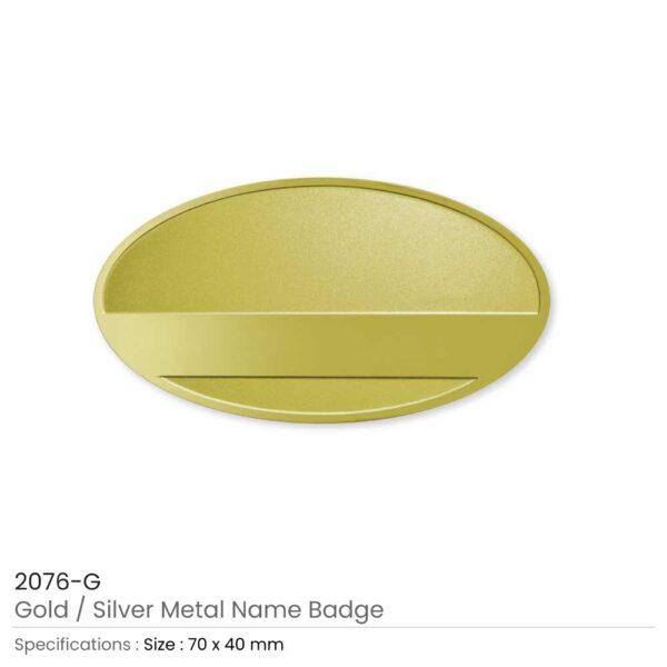 Metal Name Badges Gold
