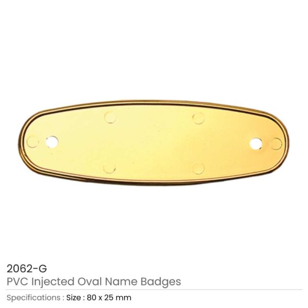 PVC Injected Name Badges Gold