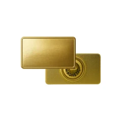 Rectangular Badges with Magnet Gold Color