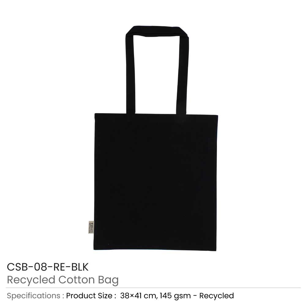 Recycled-Cotton-Bags-Black-CSB-08-RE-BLK