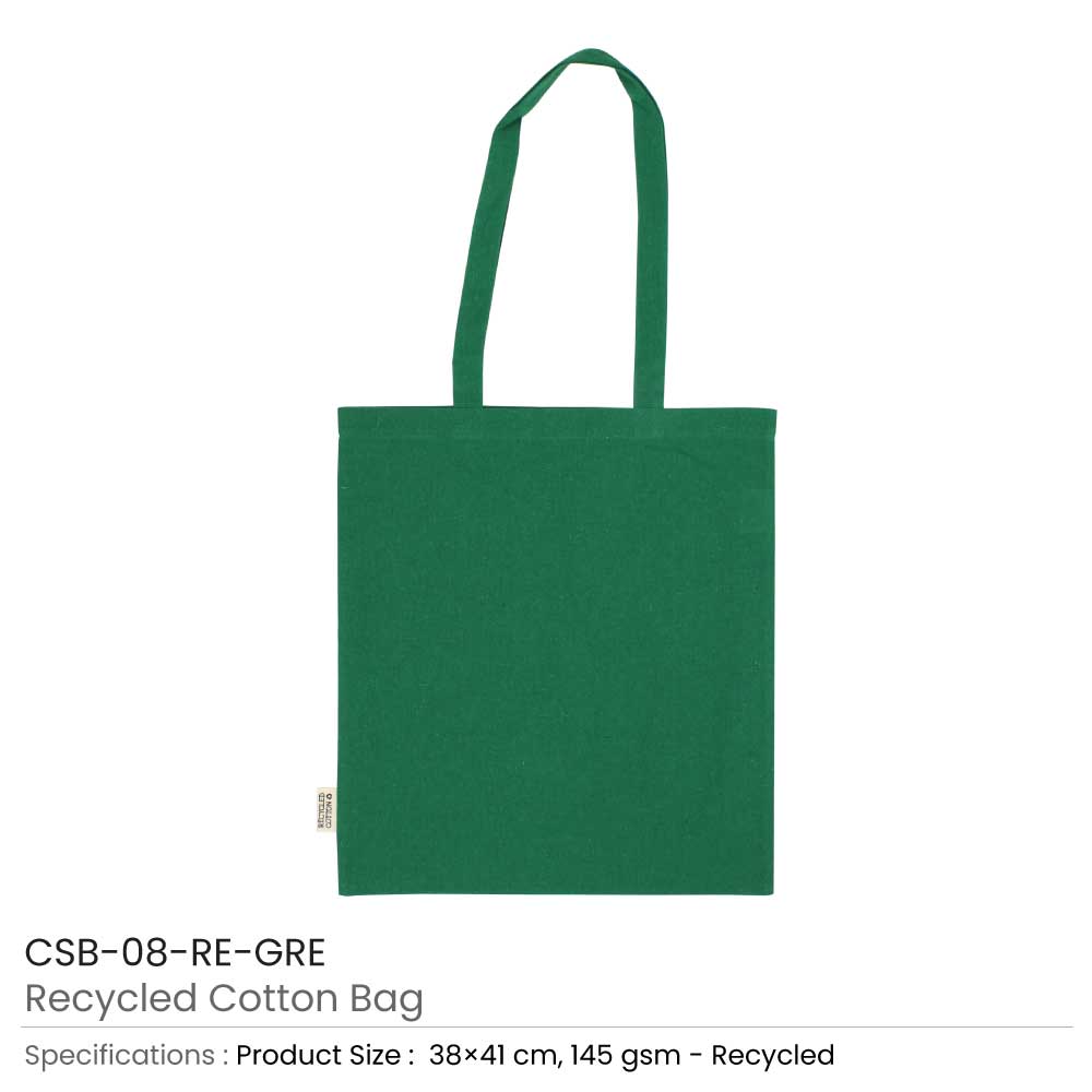 Recycled-Cotton-Bags-Green-CSB-08-RE-GRE