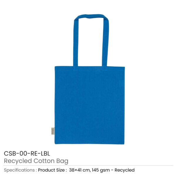 Recycled Cotton Bags Light Blue