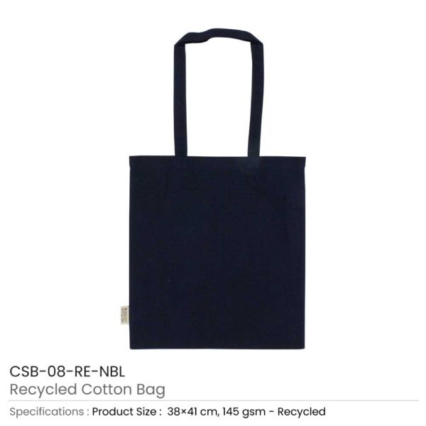 Recycled Cotton Bags Navy Blue