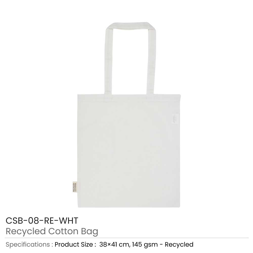 Recycled-Cotton-Bags-White-CSB-08-RE-WHT