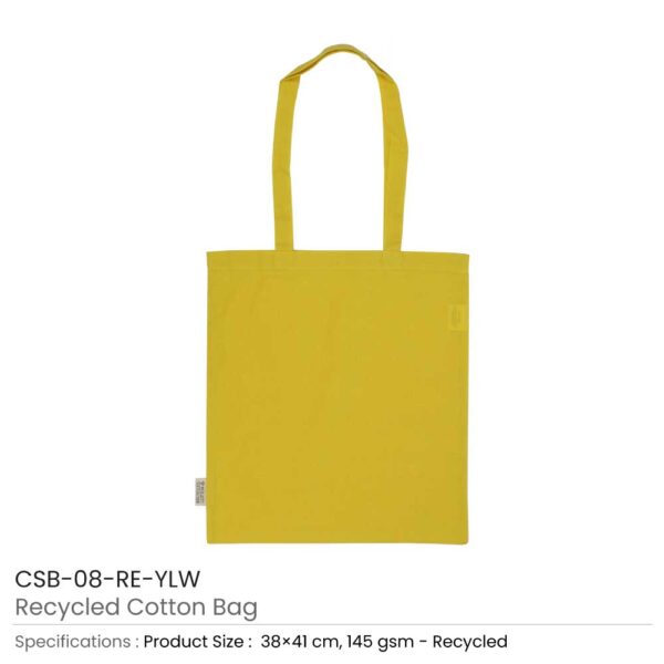 Recycled Cotton Bags Yellow