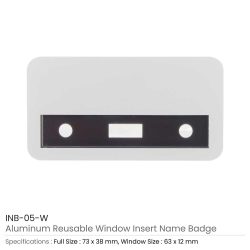 Reusable Insert Name Badges White