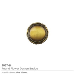 Round Logo-Badges Brown